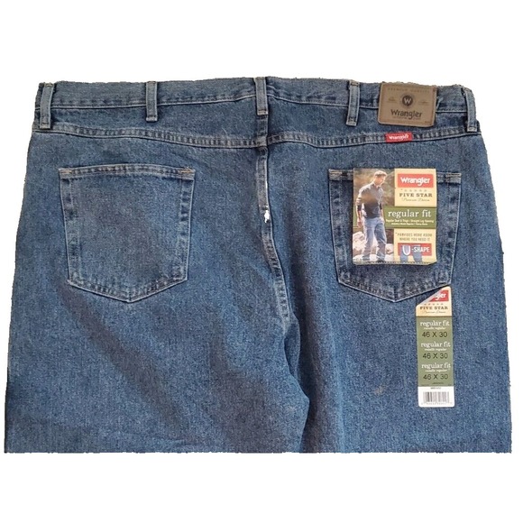 Wrangler Jeans 46WX30L Five Star‎ Premium Regular Fit Straight Leg NWT New - Picture 6 of 6